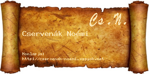 Cservenák Noémi névjegykártya