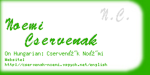 noemi cservenak business card